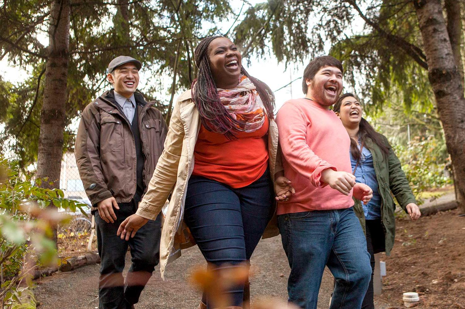 Students exploring Seattle