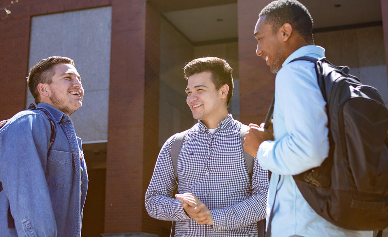 SPU students hang out in Martin Square